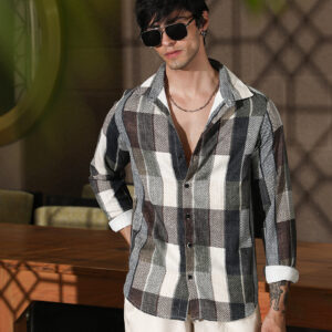 Woven-Block Oversized Shirt